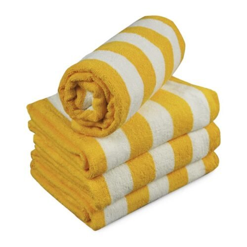 Cabana Pool Towel Yellow Stripe